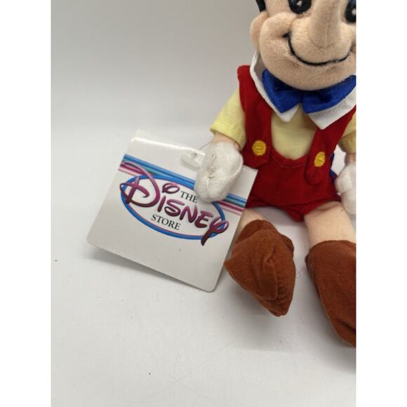 The Disney Store Mini Bean Bag 9" Pinocchio The Boy Bean Plush Toy Tag - Picture 6 of 7